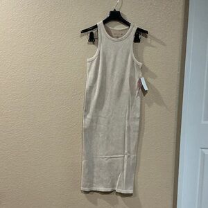 Crave Fame Cream Midi Dress